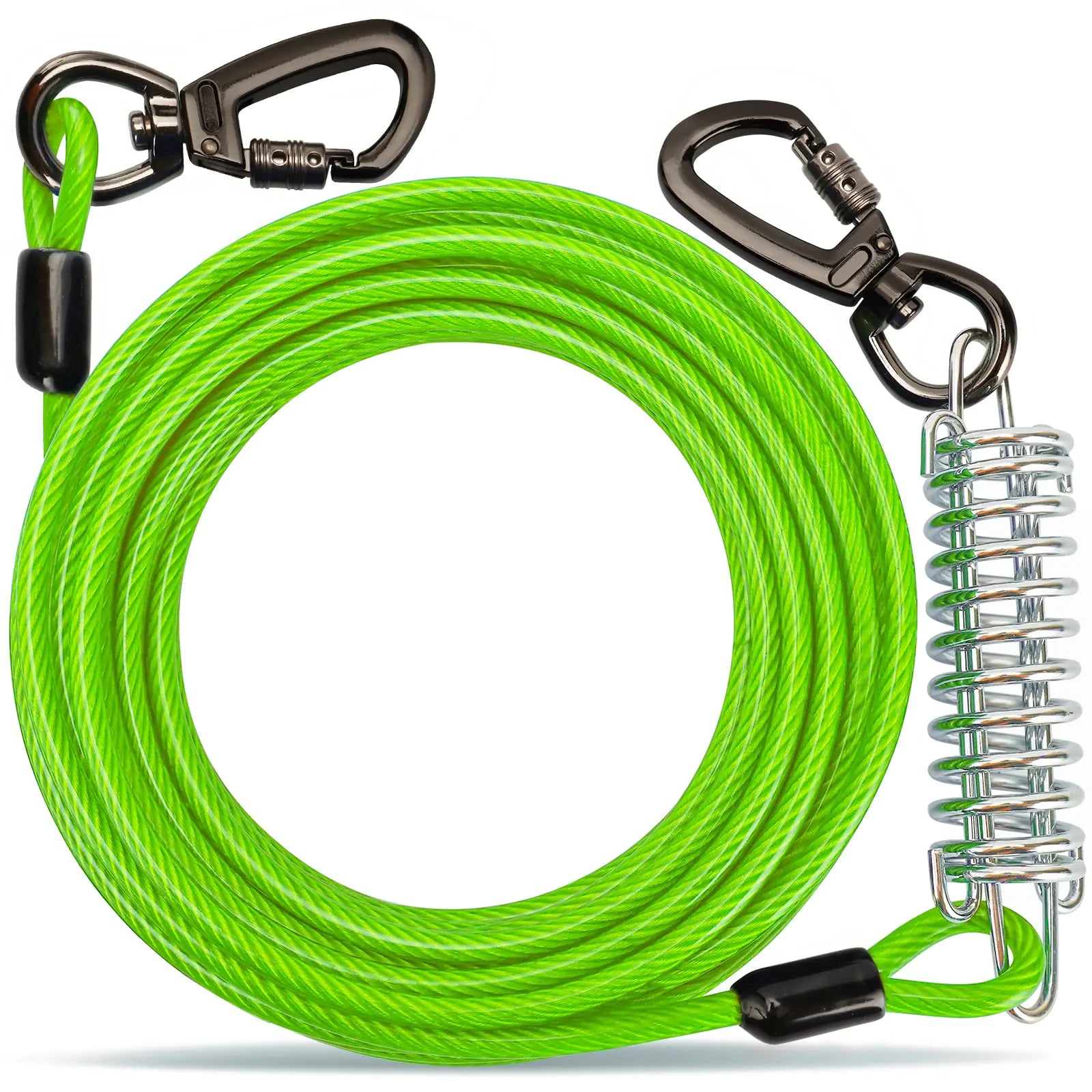 Heavy-Duty Alloy Dog Tie Out Cable 10-50 Ft