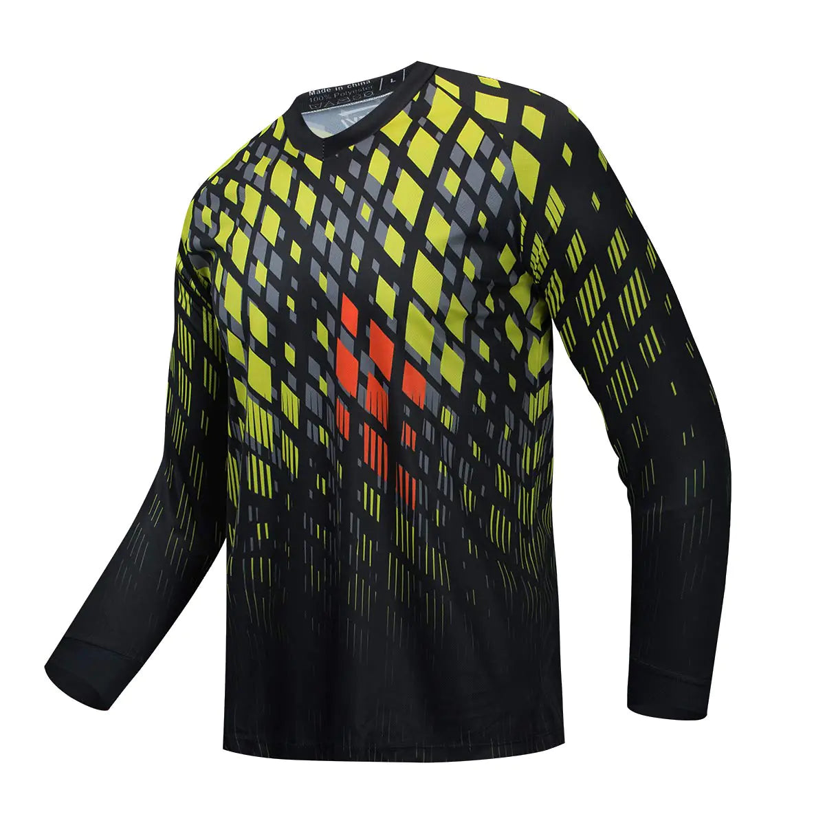 JPOJPO Downhill Cycling Jersey Mens Racing Jersey Long Sleeve MTB Bicycle Clothing Bike Shirt Motorcycle S-4XL
