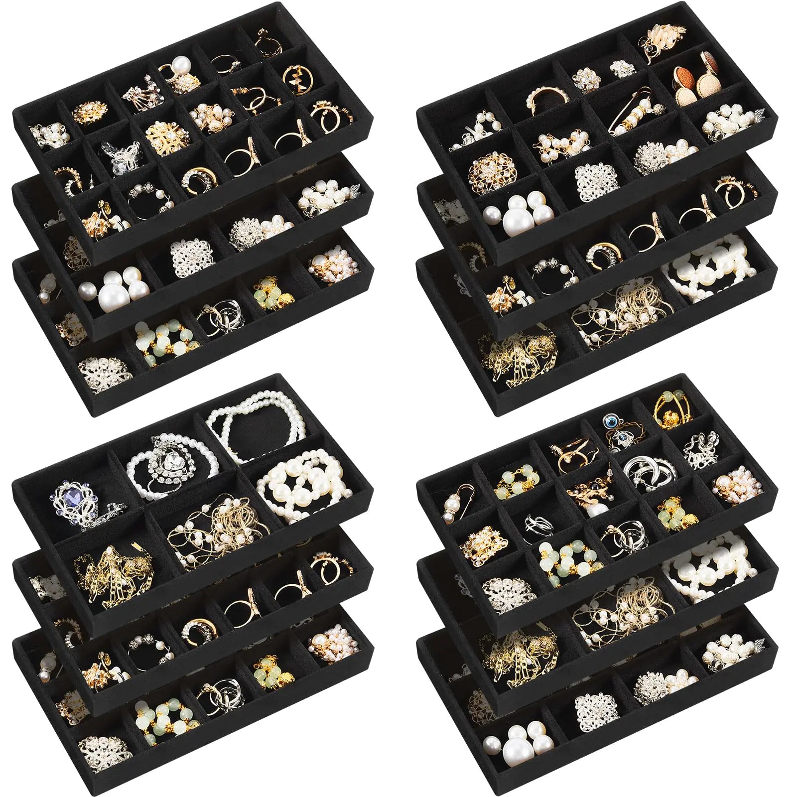 Junkin Velvet 12-Piece Jewelry Organizer Set