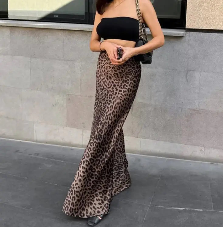 Leopard Mermaid Dress Women's Style