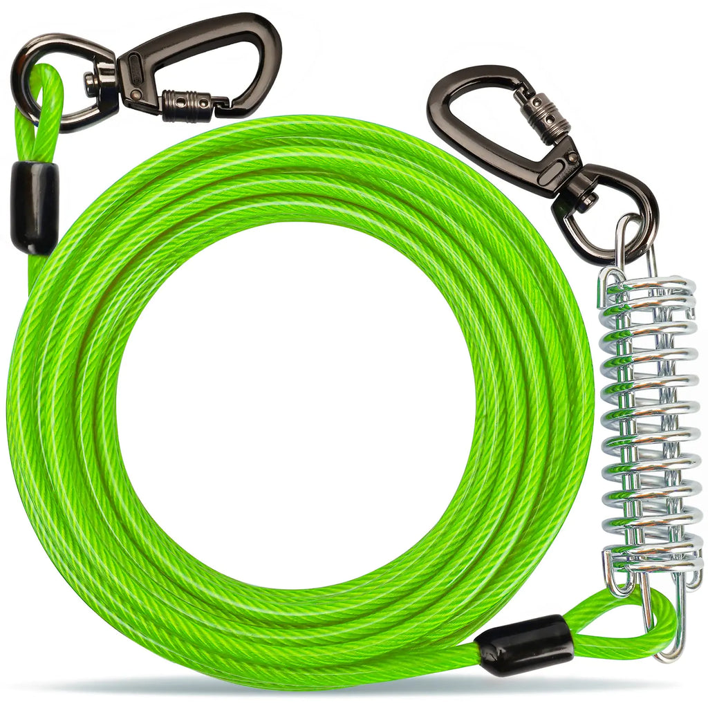 Heavy-Duty Alloy Dog Tie Out Cable 10-50 Ft