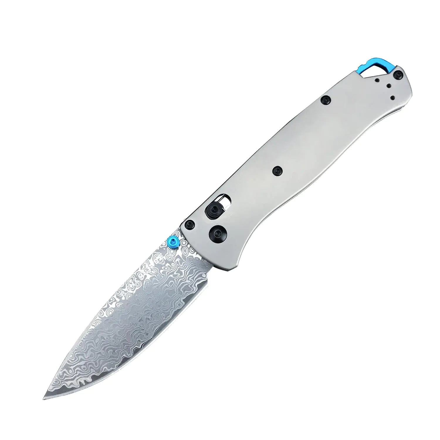 Titanium Damascus Folding Knife with Axis Lock